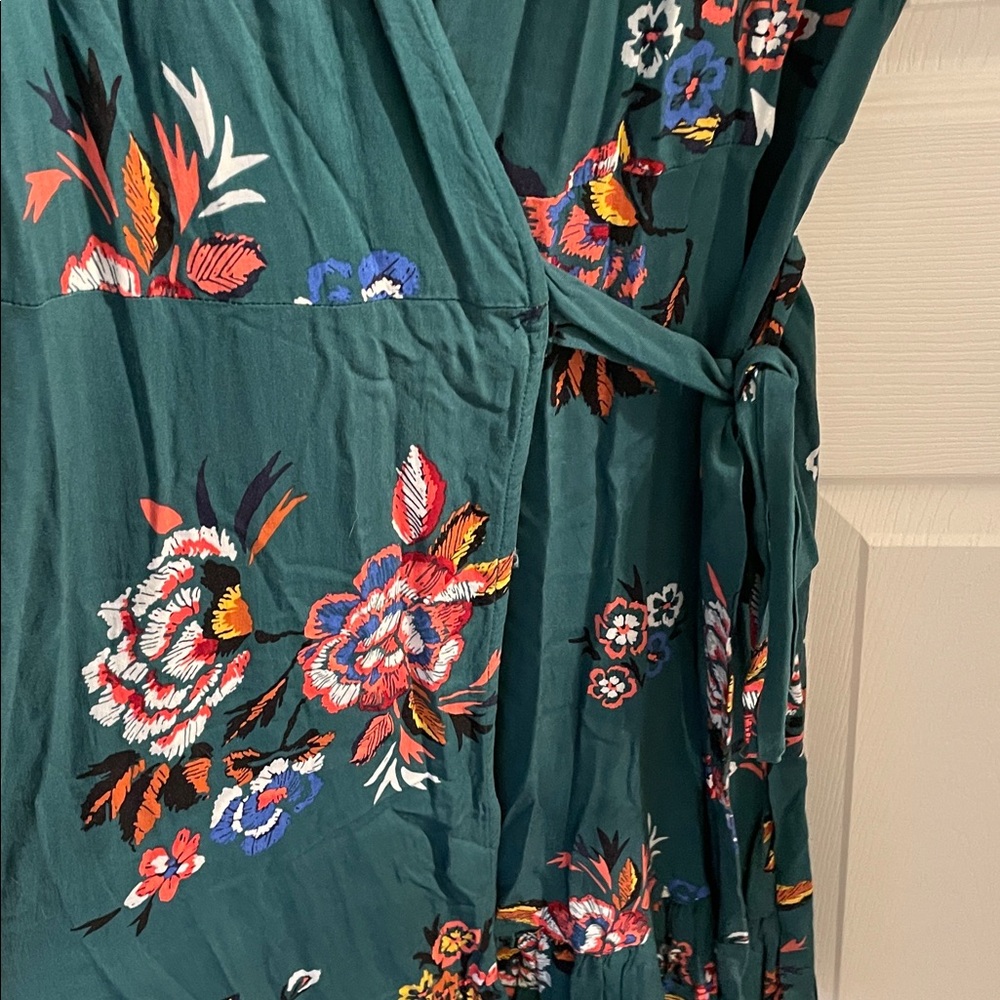 Grace & Lace Teal Floral Midi Dress - Picture 4 of 5